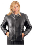 B2081 Ladies Leather Belted Jacket