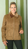 Ladies Fur Suede Jacket