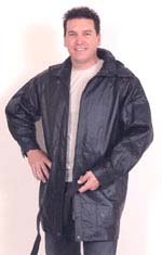 A108 Mens Leather Carcoat