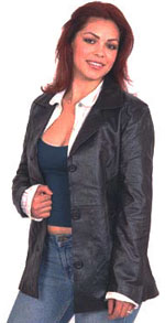 A208 LADIES  BELTED  LEATHER  JACKET