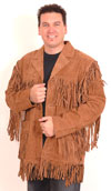 F200 Mens Fringe Suede Jacket
