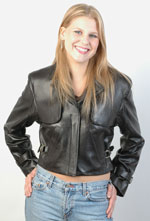 Amanda Ladies Aviation Leather Bomber Jacket