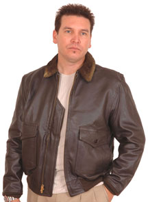 G1 NAVY LEATHER JACKET