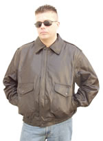 G100 Mens Waist Leather Jacket
