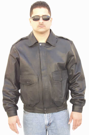 G101 Mens Leather Aviation Bomber jacket with zip out liner