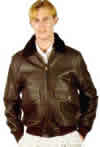 G1 NAVY LEATHER JACKET