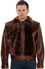 The Grizzly Leather Jacket with Real Fur