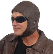 Leather Aviation Helmet