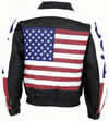 USA 1 Mens Waist Leather Jacket