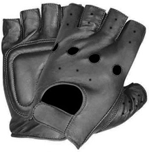Premium Leather Vented Fingerless Gloves