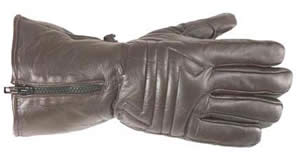 LEATHER DARK BROWN GAUNTLET 2 GLOVES SALE $26.95