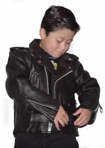 K1 Kids Motorcycle Biker Leather Jacket 