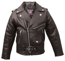 K1FM Kids Biker Leather Jacket