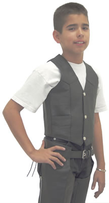 KV1018 KIDS LEATHER BIKER VEST SALES $22.95