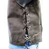 KV392 Kids Leather Vest with Laces Side Laces View