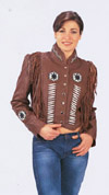 A315  Ladies  Leather Blazer 