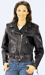 C11 Ladies Biker  Leather Jacket