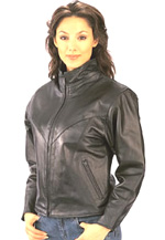 C10 Ladies Leather Biker Jacket