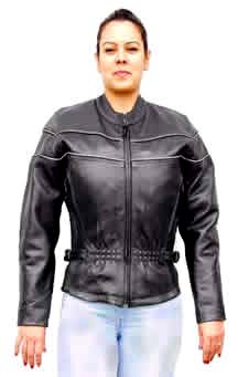 C37 LADIES MOTORCYCLE LEATHER JACKET SALE $215.00