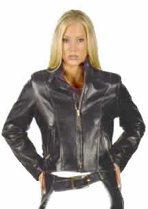 LADIES MELISSA MOTORCYCLE LEATHER JACKET SALE $225.00