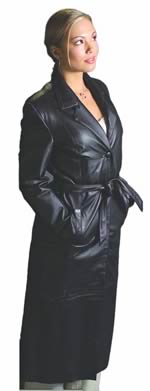 ORDER THE LADIES LONG  LEATHER COAT HERE