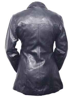 Back of B862 Ladies Plus Size Lamb Leather Jacket