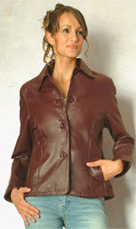 AW44 LADIES LEATHER BLAZER