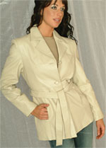  AW50 Ladies  Leather Belted  Jacket