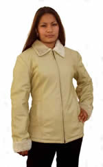  A219 Ladies  Belted  Leather Jacket