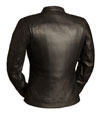 LC155 Ladies Black Leather Kosac Jacket with 3 Pockets