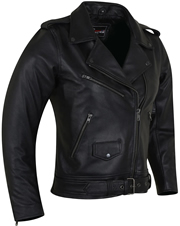 LC616 Women's Basic Motorcycle Lightweight Leather Jacket