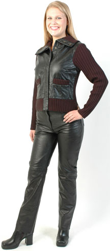 P11 LADIES LAMBSKIN LEATHER PANTS SALE $145.00