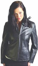 A21051 LADIES SHORT LEATHER JACKET