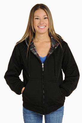 LADIES ZIP UP POLY FLEECE HOODIE