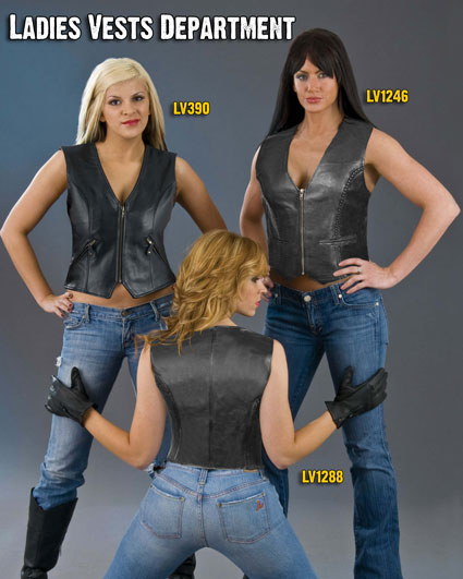 Click Here to Go to the Ladies Leather Vests Department