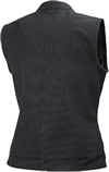 LV8508 Ladies Leather Zipper Vest with Short Collar and Zipper Pockets Back View