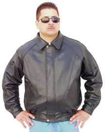 B872 Leather Waist Jacket