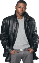 C2923 Mens Long Leather Carcoat