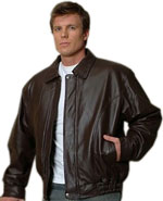 M100 Men's Brown Lambskin Leather Bomber
