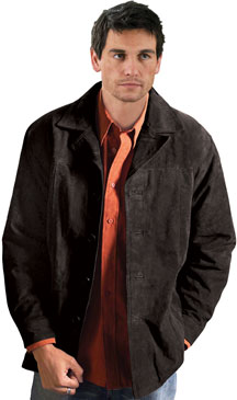 mens collezione soft lambskin leather car coat short trench jacket Car