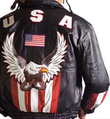 USA2 MENS LEATHER  WAIST JACKET 
