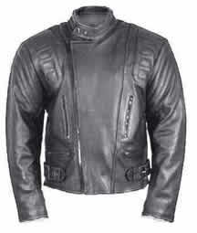 2100 LEATHER PADDED BIKER JACKET