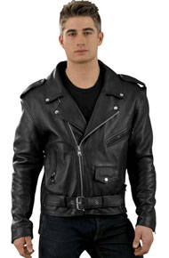 AL2001 Mens Basic Biker Jacket