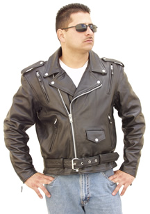 C119 MENS LEATHER BIKER JACKET SALES $139.95