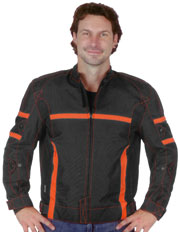 C2246 Orange & Black Vented Cordura Jacket with Armor