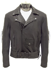 C119 MENS LEATHER BIKER JACKET SALES $139.95