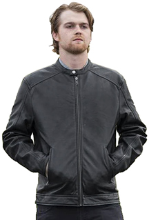 B2153 Mens Lambskin Leather Sport Waist Jacket