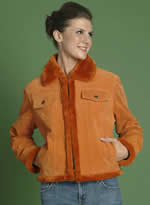 PSW809 LADIES SUEDE JACKET WITH FUR 