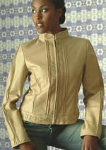 W102 LADIES SHORT LEATHER JACKET