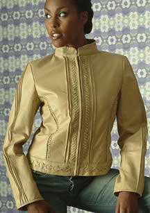 W102 LADIES SHORT LEATHER  JACKET